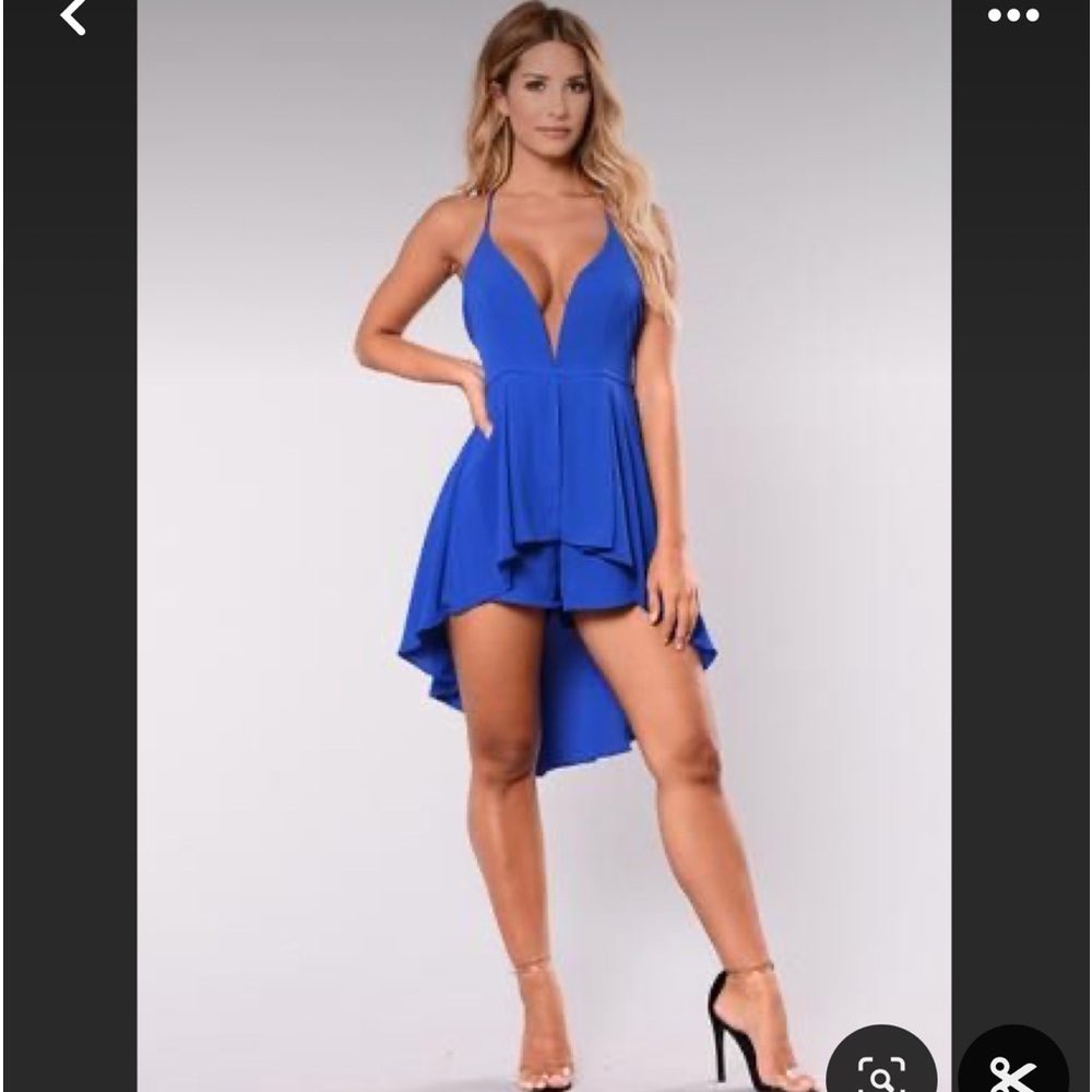 Fashion Nova Electric Lightning Romper - Royal Blue
Size: Small